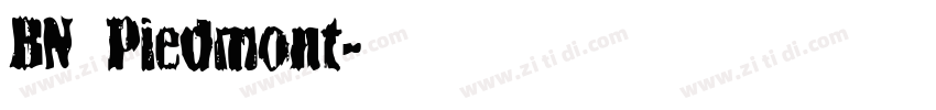 BN Piedmont字体转换